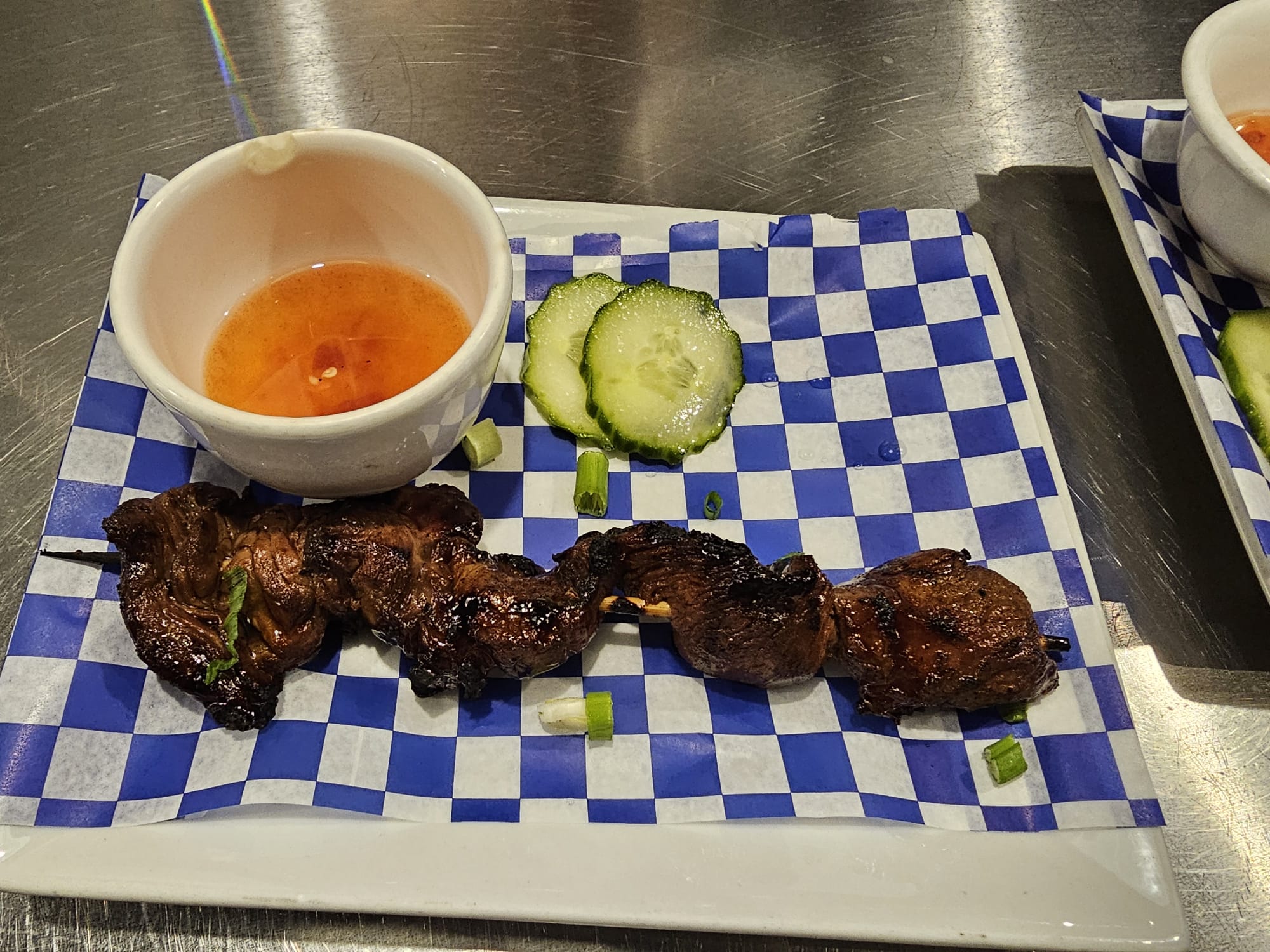 Pork BBQ at Jav's Kaldero Surrey BC - Grilled marinated pork skewers with sweet and savory glaze