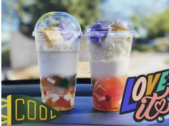 Halo-Halo at Jav's Kaldero Surrey BC - Classic Filipino shaved ice dessert with mixed fruits, beans, and ice cream