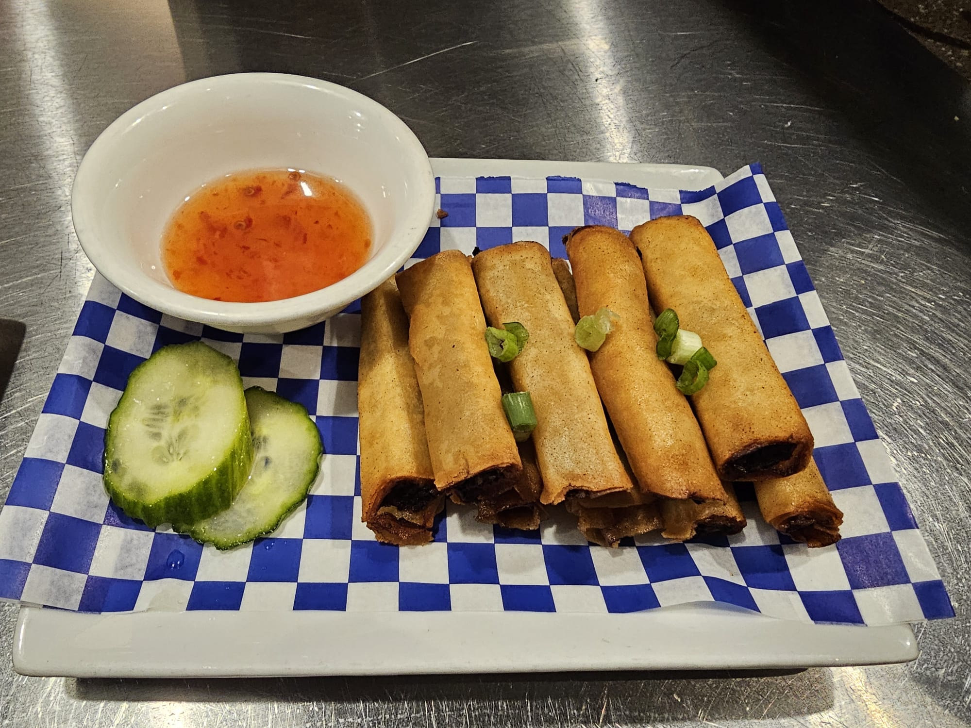 Lumpiang Shanghai at Jav's Kaldero Surrey BC - Crispy Filipino spring rolls filled with seasoned ground pork and vegetables